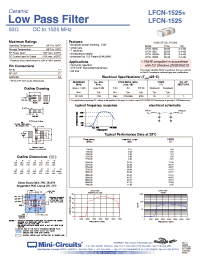 Datasheet LFCN-1525D+ производства Mini-Circuits
